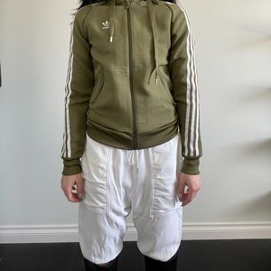 Olive green Adidas track jacket